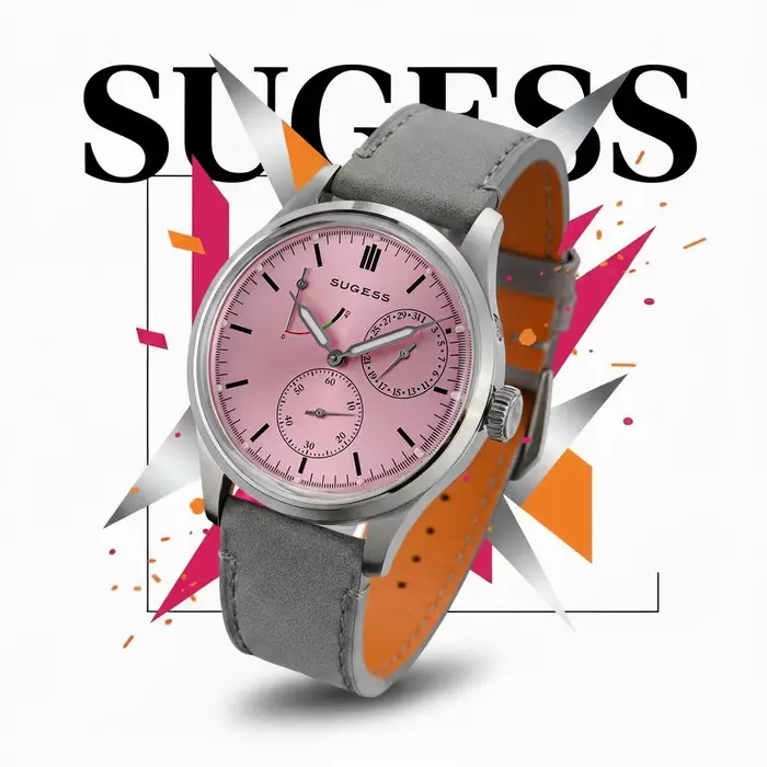 Montre SUGESS S458 en acier inoxydable avec mouvement Seagull ST1787, résistante à l'eau, pour homme, élégante et polyvalente occasions