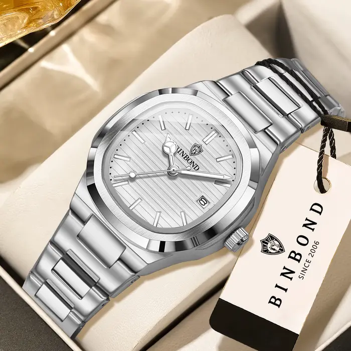 Montres à quartz pour femmes BINBOND, décontractées, précises, luxueuses, lumineuses, étanches, dura