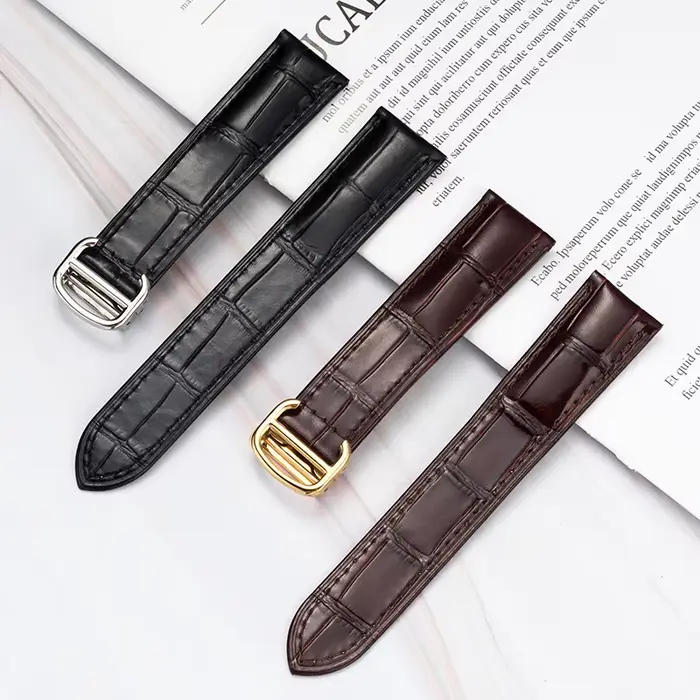 16mm 18mm 20mm 22mm Bracelet de montre en cuir véritable