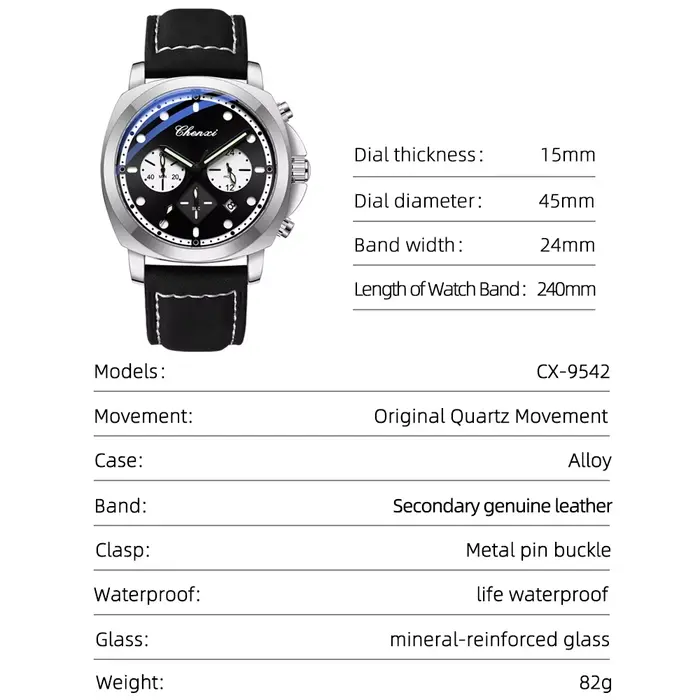 CHENXI – montre à Quartz pour hommes
