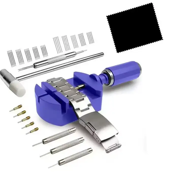 Kit d'outils de réparation de montres en métal pour l'élimination des maillons de bracelet et l'ajus