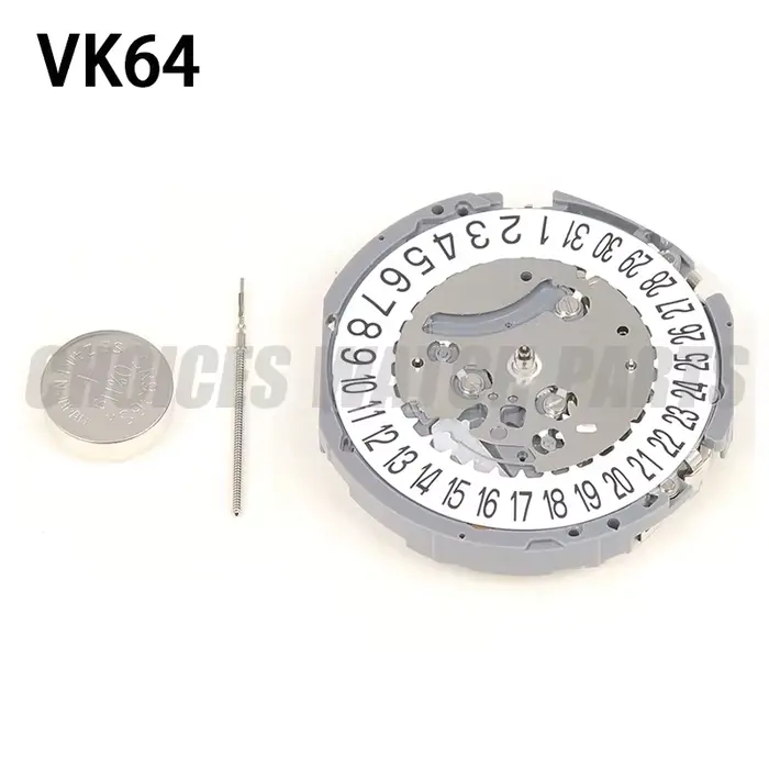 Nouveau mouvement japonais VK64 VK64A avec batterie, mouvement à quartz, 5 aiguilles, date à 6 heure