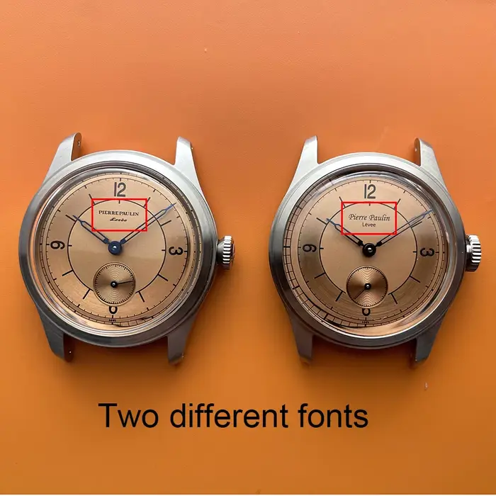 Pierre Paulin saumon cadran montre 50m peau plongeur montre Vintage petites secondes mécanique montre à main 38mm Reloj Hombre métal