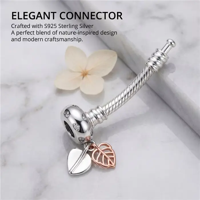 Extension de bracelet en argent sterling 925 sertie de zirconium blanc pour allonger les bijoux féminins compatibles avec bracelets de perles de charme pour femmes occasions spéciales