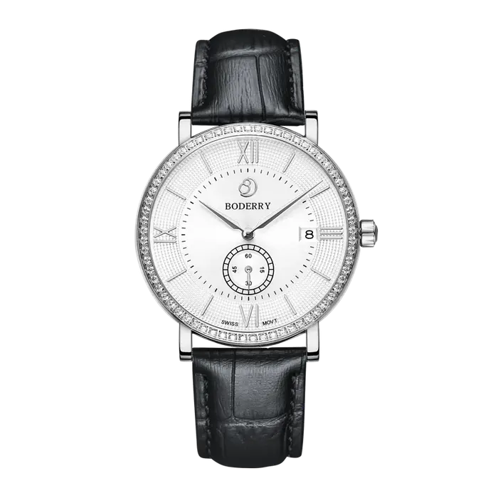 Boderry suisse mouvement à Quartz montre ELEGANT II luxe