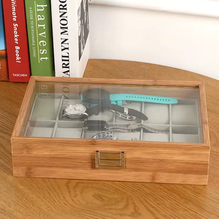 Boîte de rangement de montre en bois antique à offrir pour collectionneurs montres et amoureux de design pour bureaux et intérieurs