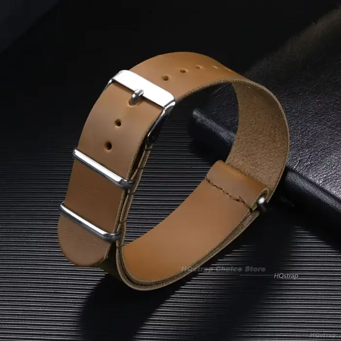Bracelet en cuir souple 18mm 20mm 22mm 24mm