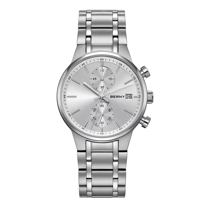 BERNY montres pour hommes mode décontracté multi-fonction chronographe Quartz montre pour hommes lum