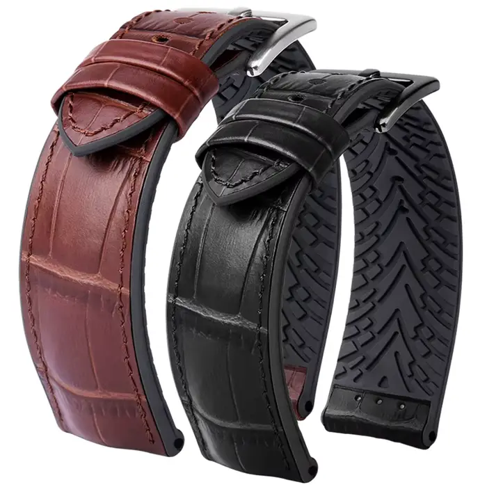 Bracelet de montre en cuir véritable