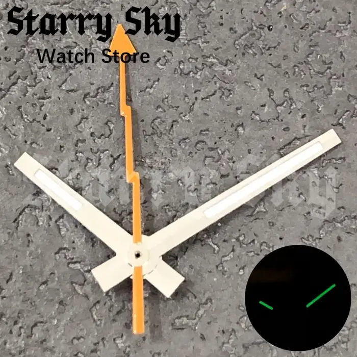 Aiguilles de montre style DJ ciel étoilé en acier inoxydable avec pointeurs lumineux vert pour femmes occasions spéciales Fouet de papaye Gris clair Lazurite Tomate