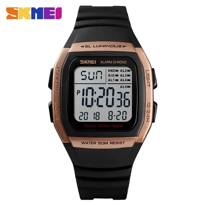 Skmei-Montre-bracelet d'extérieur décontractée pour homme, compte à rebours DNono, horloge masculine