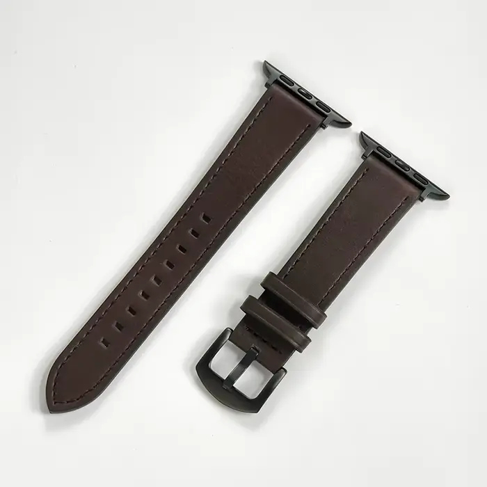 Bracelet en cuir pour Apple Watch Ultra 2 49mm, Series 10 9 7 8 3 4 5 6 SE 44mm 40mm 38mm 42mm 45mm 