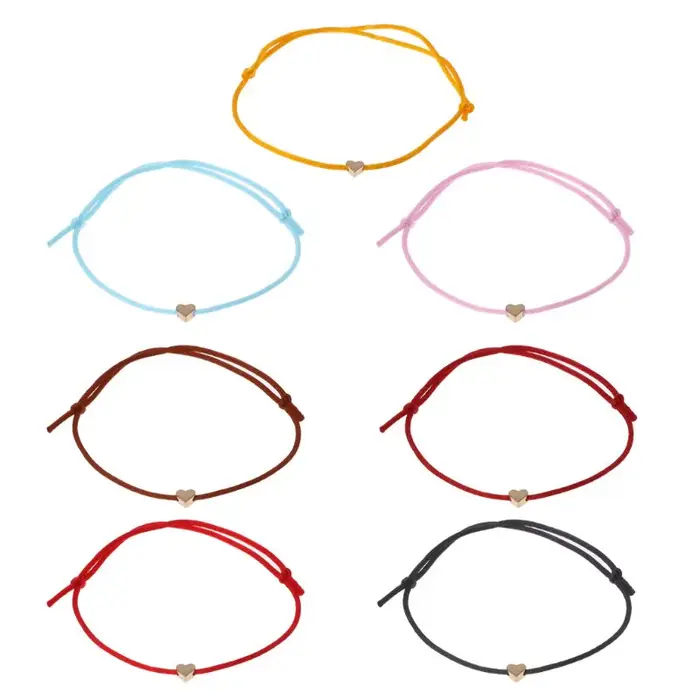 Bracelets à breloques coeur d'amour pour hommes et femmes
