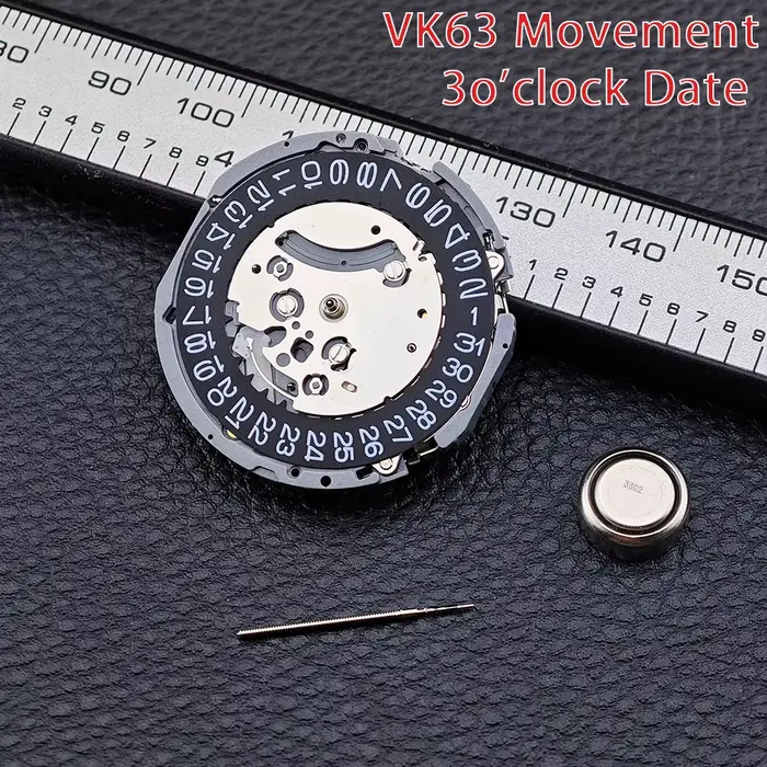 Horloge à Quartz Dwayne Campbell VK63 Mouvement Date à 3 Heures Chronographe Montre Accessoire Occasionnels Spéciaux