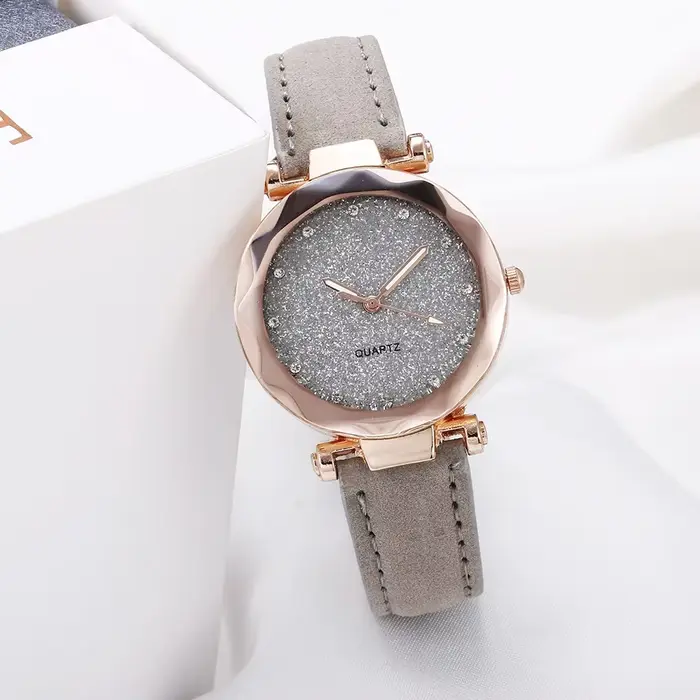 Ciel étoilé femmes montre Bracelet dames montre-Bracelet rose femme filles horloge mode cuir Simple montres Reloj Mujer Rosa