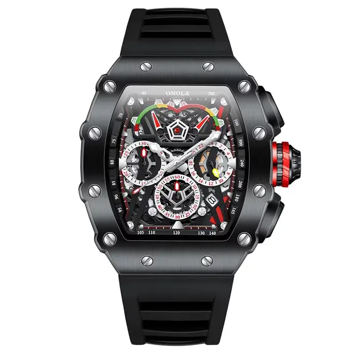 ONOLA 2021 Top marque montre hommes de luxe multifonctionnel lumineux étanche sport chronographe mon
