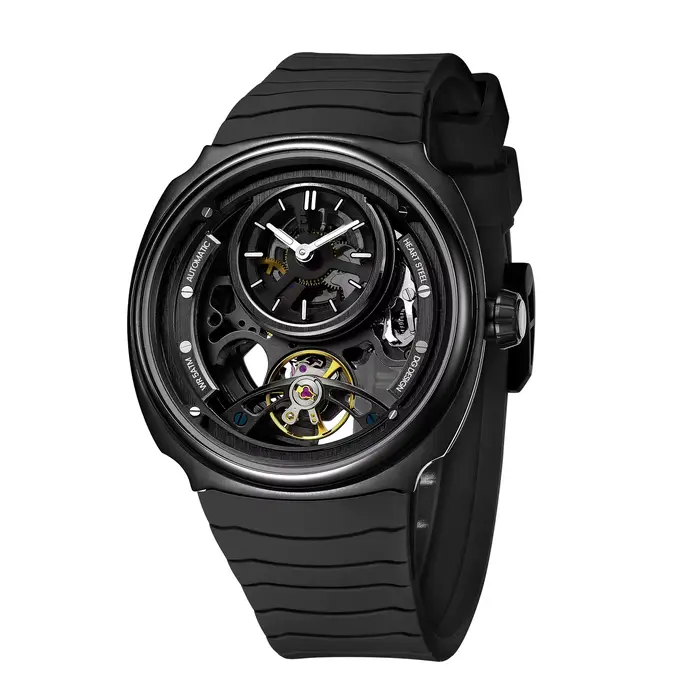 DANIEL GORMAN montre mécanique automatique squelette de luxe pour hommes montre-bracelet lumineuse étanche en acier inoxydable