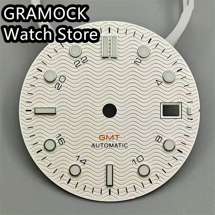 Cadran de montre GRAMOCK 31mm lumineux vert pour homme et femme adaptable à différents mouvements occasions spéciales
