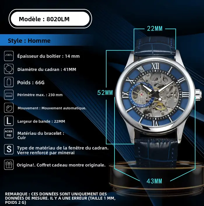 Montre automatique LONGLUX Rome
