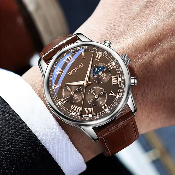 Montres à quartz d'affaires à la mode pour hommes