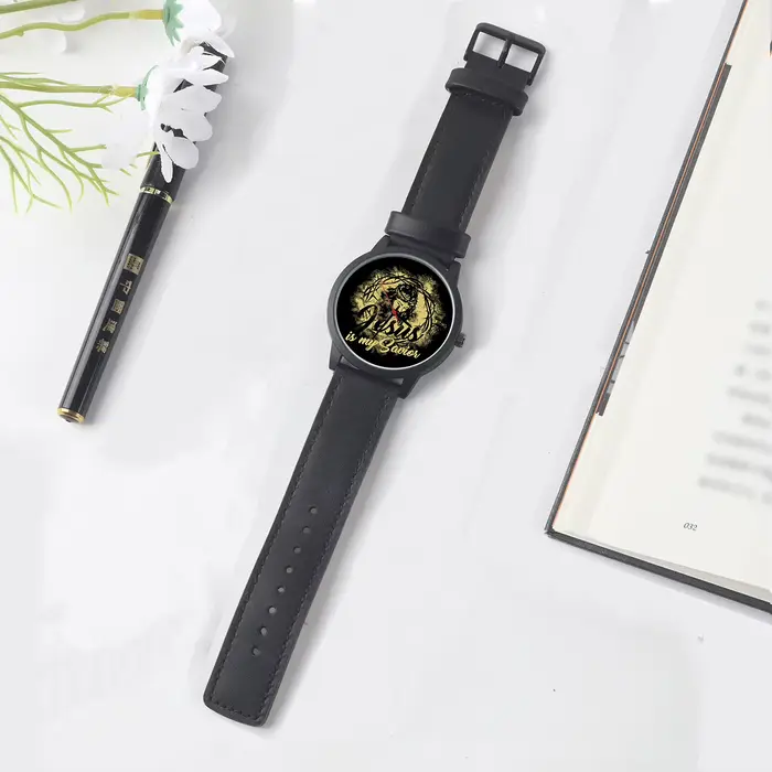 PRJesus-Montre-bracelet à quartz avec batterie pour homme, conception d'usine, christianisme, vêteme