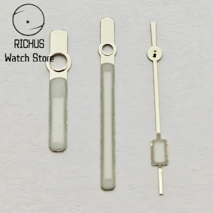 RICHUS 8285 argent noir bleu or Rose or aiguilles de montre vert lumineux