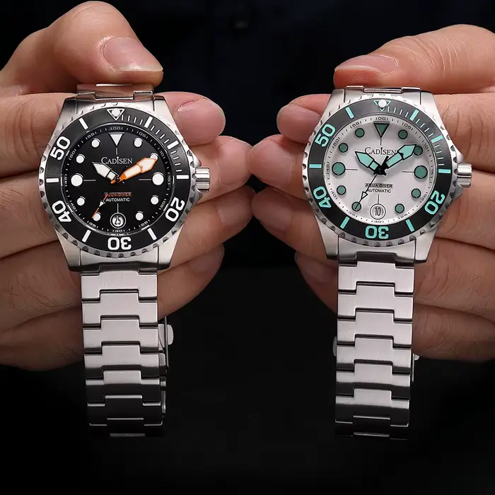 CADISEN AQUA DIVER 2024 nouvelle marque de luxe hommes montres montre automatique japon NH35A 100M étanche lumineux mécanique montre-bracelet