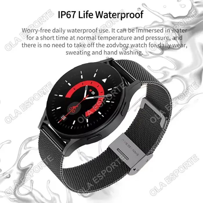 Montre Intelligente Ola Esporte Avec Surveillance de Fréquence Cardiaque Bracelet en Gel de Silice Compatible avec Android et iOS Pour Hommes et Femmes Occasions Spéciales Sportives et Voyage