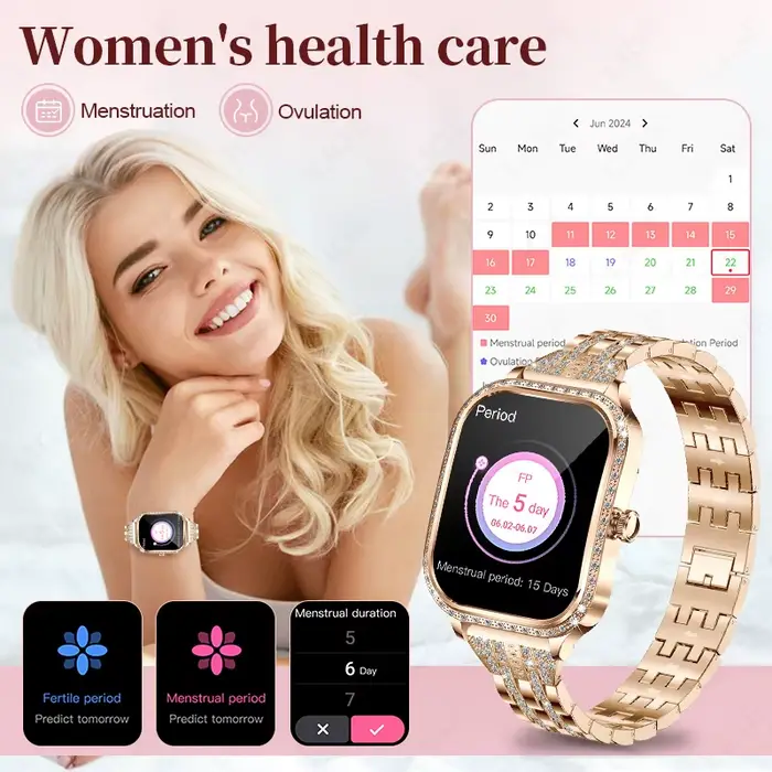 LIGE Nouvelle Montre Connectée de Luxe pour Femme