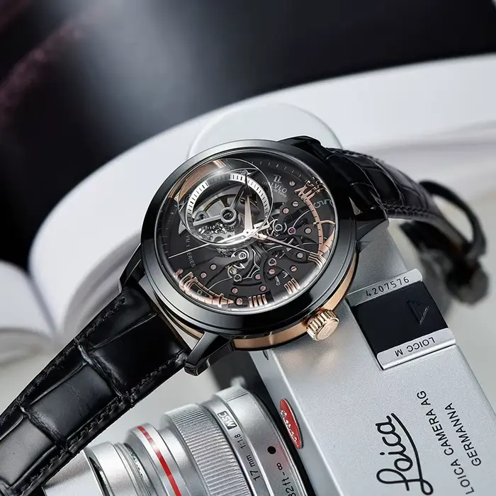 OBLVLO luxe rétro 45mm cadran squelette montres automatiques pour hommes bracelet en cuir de veau cristal minéral étanche montre mécanique VM