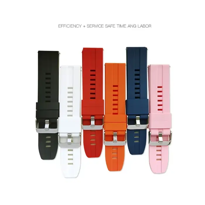 Bracelet de montre en silicone étanche à dégagement rapide