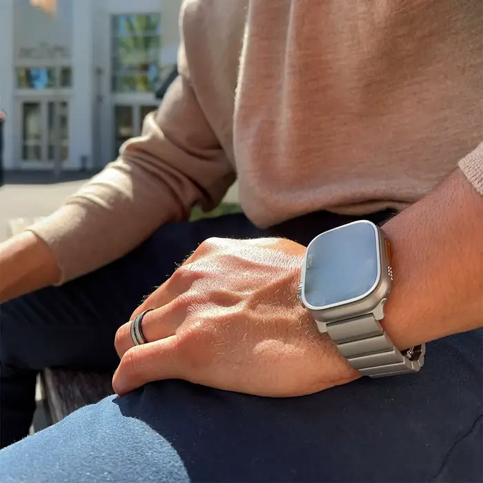 Bracelet en métal titane de luxe pour Apple Watch Ultra 2 49mm 45mm 44mm 42mm