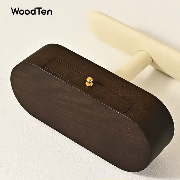 Présentoir de montre en bois massif avec tiroirs Double couche