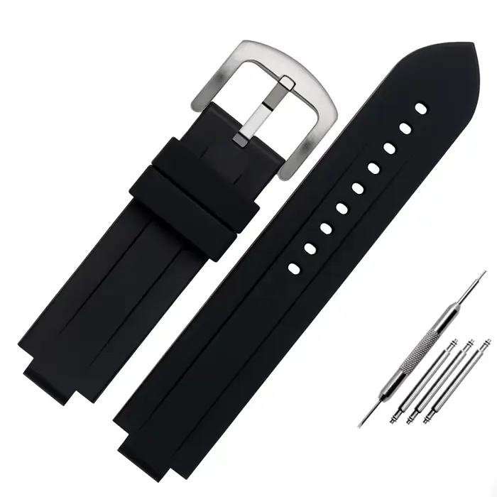 Bracelet de montre en silicone pour Tudor PELAGOS, série 25500TN, 25600TN, caoutchouc étanche noir, 