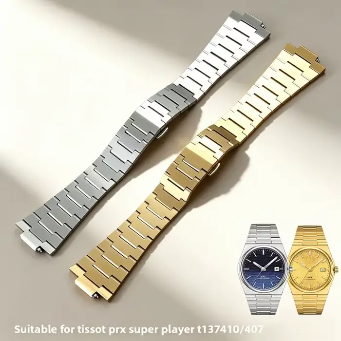 Bracelet de montre en métal pour Tissot 1853 PRX Super Player