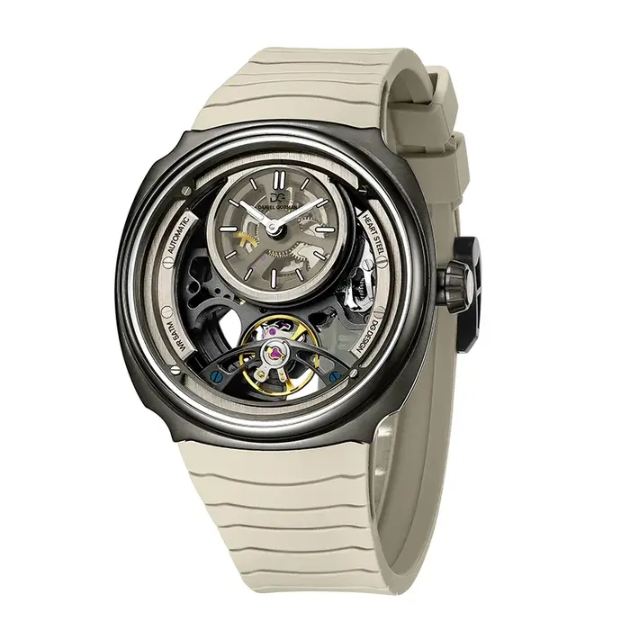 Montre automatique pour homme de haute qualité DANIEL GORMAN avec bracelet en silicone sport élégant