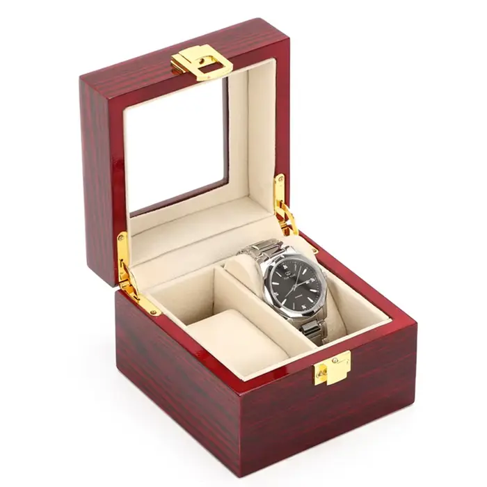 Nouveau Boîte de rangement de montre en bois