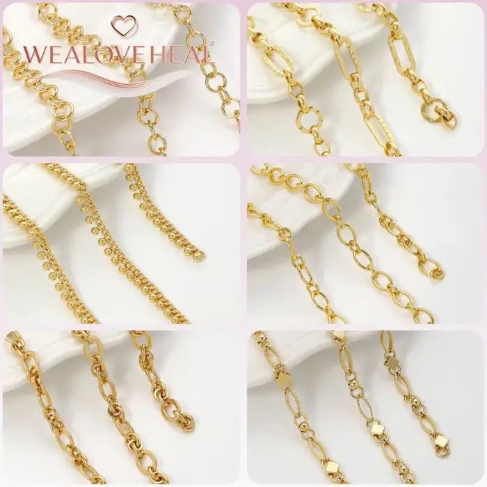 Chaîne cubaine élégante en laiton plaqué or 18 carats pour bijoux personnalisés DIY occasions spéciales femmes