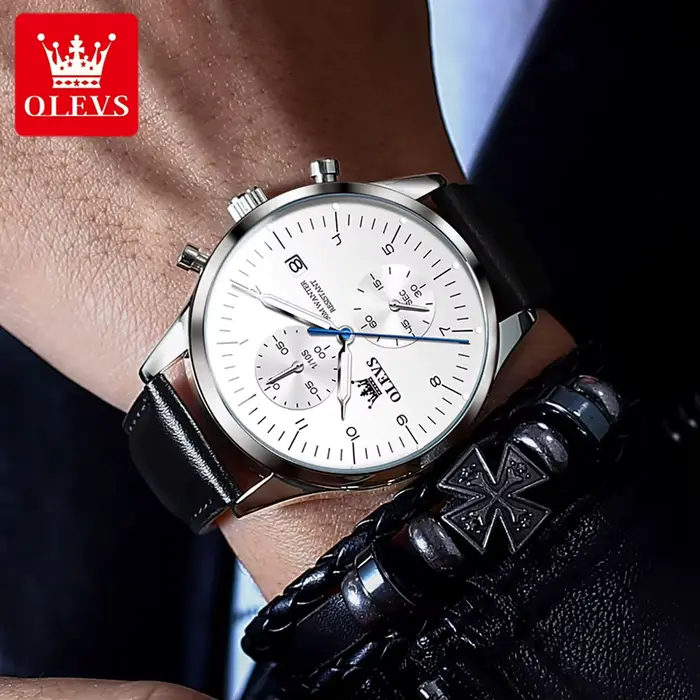 OLEVS Original hommes montres haut de gamme chronographe montre à Quartz