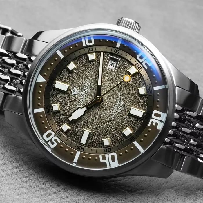 Cadisen 2026 Nouvelle Montre Mécanique pour Homme en Acier Inoxydable avec Mouvement 8215 Étanche 10 ATM Luminescente Marque de Luxe Haut de Gamme