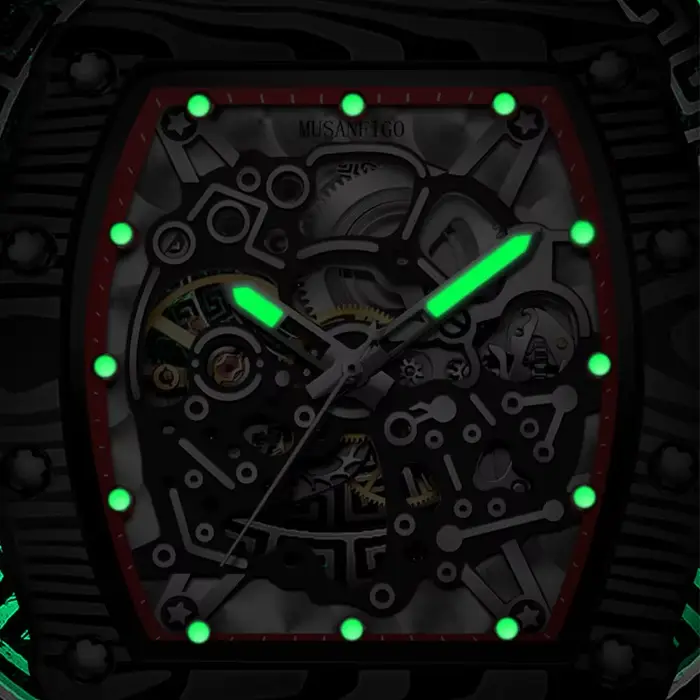 TING ANFIGO-Montre Mécanique Luxueuse Entièrement existent pour Homme