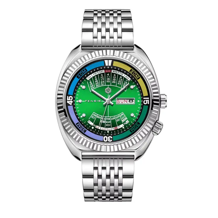 Montre à gousset — Montre Homme Quartz Squelette Business Décontractée Sportive en Acier avec Double