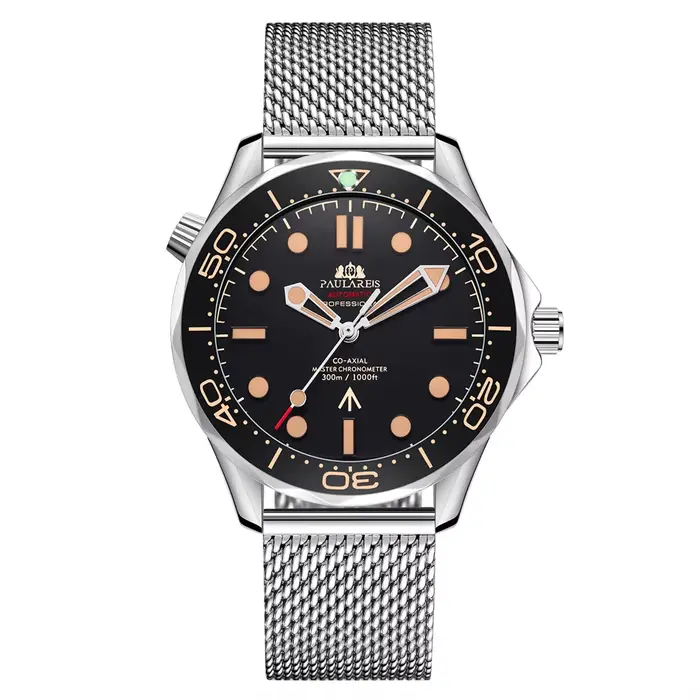 Montre d'affaires classique pour hommes montres mécaniques automatiques haut de gamme de luxe en aci