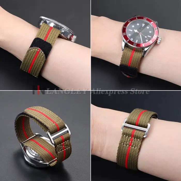 Bracelet de montre en Nylon 20mm 22mm pour Tudor pour Seiko