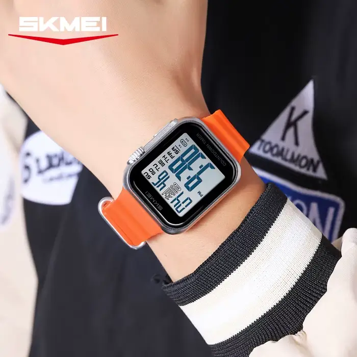 SKMEI 2269 montre électronique mode Sport compte à rebours étanche montres pour hommes 2 fois Original luxe horloge numérique pour homme