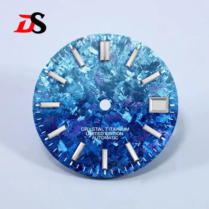 Cadran de montre en titane cristal de glace de 28
