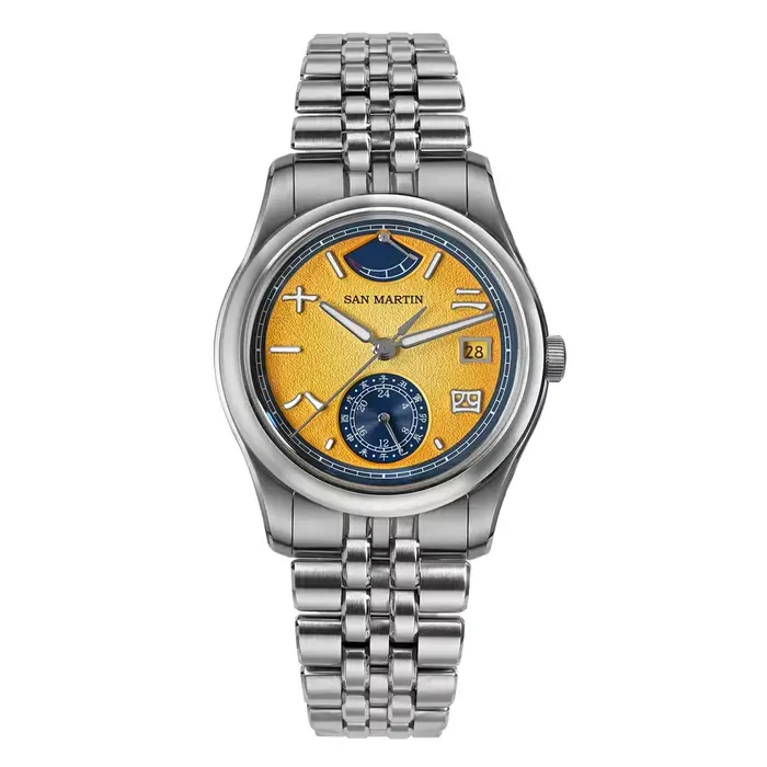San Martin 39mm mis5 9132 affichage de réserve de marche hommes montre de Sport de luxe automatique mécanique étanche conception originale SN0144