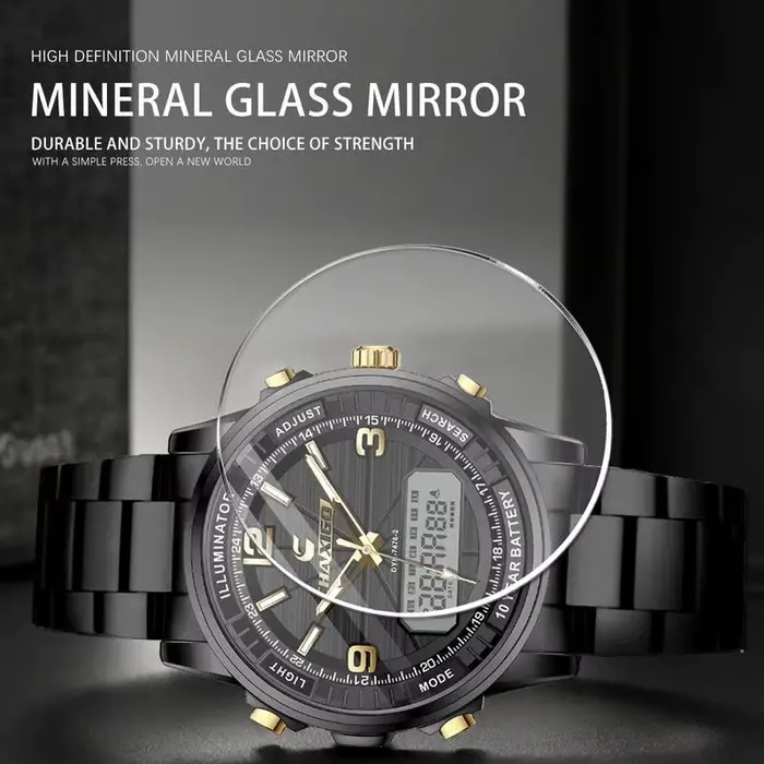 Montre-bracelet multifonctionnelle CHAXIGO avec affichage analogique-numérique pour homme, résistante à l'eau, idéale pour affaires et sport