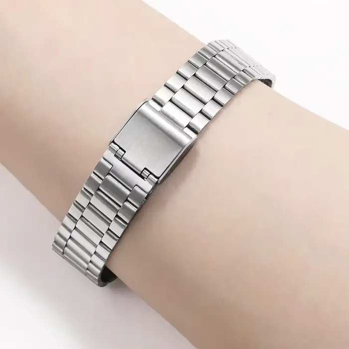 Bracelet de montre en métal Vintage pour Casio SGW400 F91W F84 F105/108/A158/168 AE1200/1300