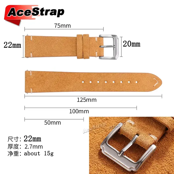 Nouveau Bracelet de montre souple en daim